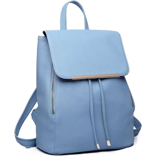 SHIBA-Petit Sac à Dos Femme Imperméable et Léger avec Cordon de Serrage - Sacs à main portés dos pour Vélo, École, Voyages, Plein [4