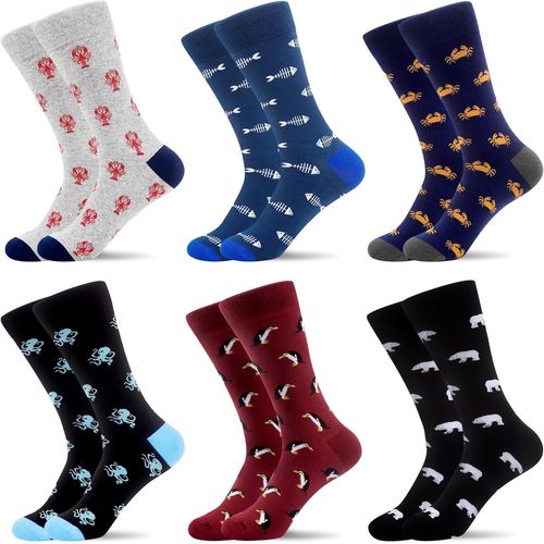 Shiba-Lot De 6 Paires De Chaussettes Business Pour Homme En Coton Peigné Sans Coutures - Motif Confortable Et Respirant[1155]