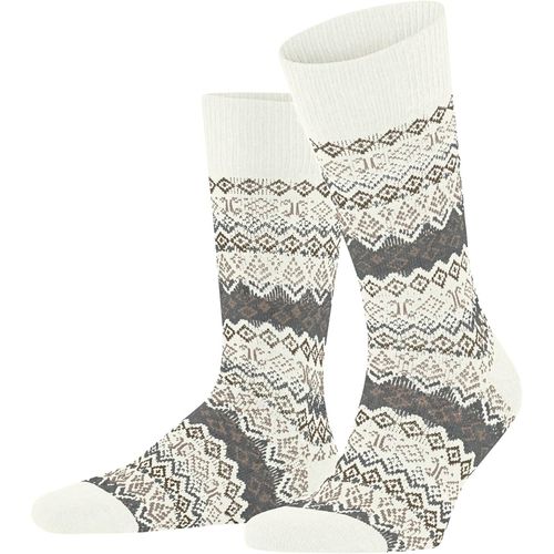 Shiba-Homme Aspen Chaussettes Respirantes Régulation Climatique Anti-Odeur Laine Cachemire Mi-Mollet Motif Fantaisie 1 Paire[3966]