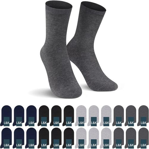 Shiba-12/24 Paires Chaussettes Homme Femme 43-46 39-42 Chaussettes Homme Sportive Loisirs Affaires Coton Respirantes Noir Blanc 92[23]