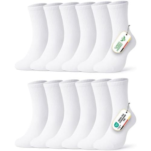 Shiba-Chaussette Homme Femme, Lot De 6 Chaussettes Coton Hautes Homme Sport,Tennis,Confortables Antidérapante[8]