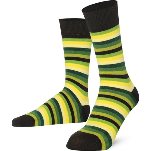 Shiba-Chaussettes Mysocks - Chaussettes Colorées À Rayures - En Coton Peigné - Pour Homme[1198]