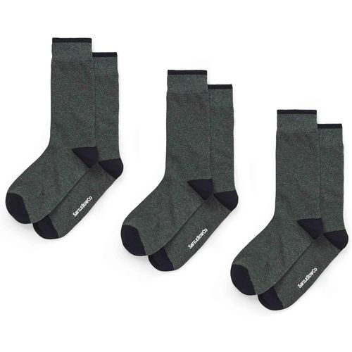 Shiba-Lot De 3 Paires De Chaussettes Habillées De Luxe En Coton Peigné Pour Homme[3982]