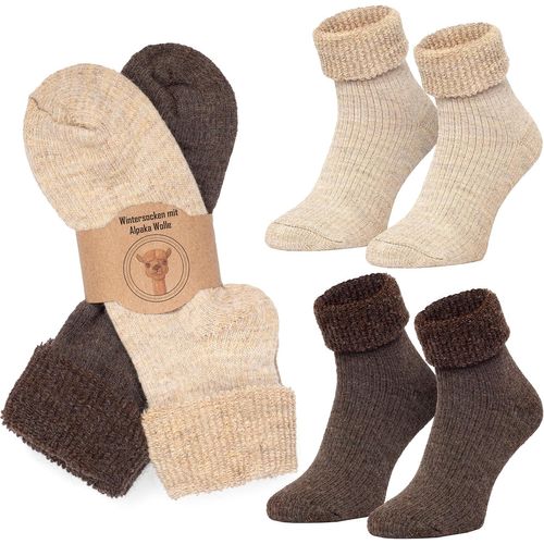 Shiba-® Lot De 2 Paires De Chaussettes En Laine D'alpaga Pour Homme Et Femme - Chaussettes D'hiver Chaudes - Chaussettes Thermique[2983]