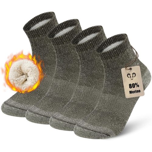Shiba-4 Paires De Chaussettes Mérinos Pour Hommes - Randonnée, Trekking, Sport - 80% Laine[3322]