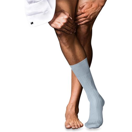 Shiba-Homme No. 10 Chaussettes Respirantes Coton Brillance Légère Renforcées Couture Plate Aux Orteils Finement Côtelées Unies Élé[3996]