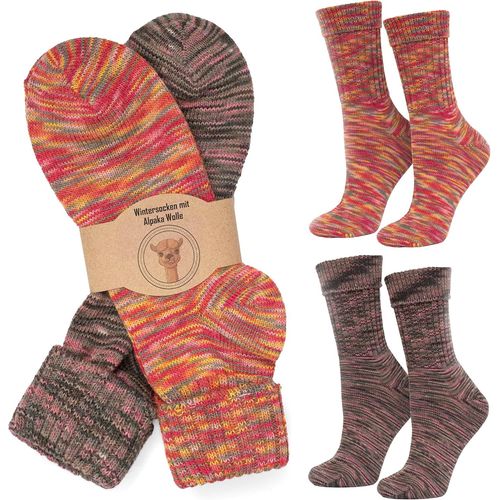 Shiba-® Lot De 2 Paires De Chaussettes En Laine D'alpaga Pour Homme Et Femme - Chaussettes D'hiver Chaudes - Chaussettes Thermique[2999]