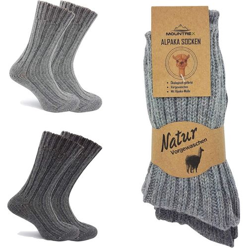 Shiba-® Lot De 2 Paires De Chaussettes En Laine D'alpaga Pour Homme Et Femme - Chaussettes D'hiver Chaudes - Chaussettes Thermique[3000]