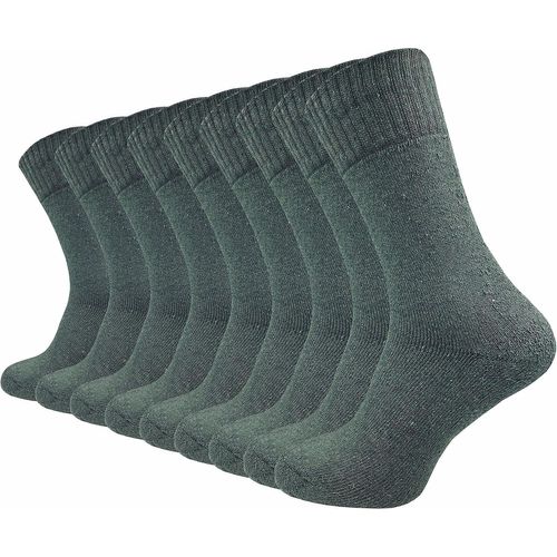 Shiba-Chaussettes De Chasse Homme (9 Paires) | Chaussettes Robustes Avec Semelle Éponge ¿ Anti-Ampoules | Coton Respirant ¿ Motif [4366]