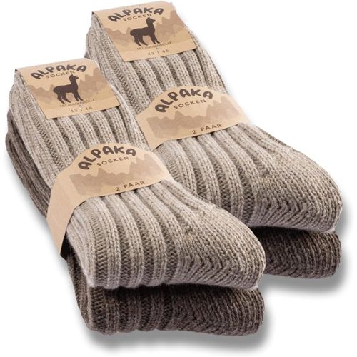 Shiba-4 Paires Chaussettes Alpaga Laine Homme Femme Chaussettes Hiver Chaudes[607]