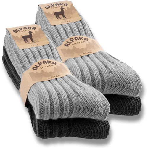 Shiba-4 Paires Chaussettes Alpaga Laine Homme Femme Chaussettes Hiver Chaudes[606]