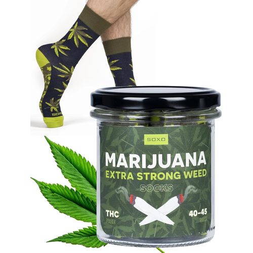 Shiba-Canette Bière Chaussettes Homme Weed Cadeau Drole Fantaisie Chaussette Cadeaux 40-45[3395]