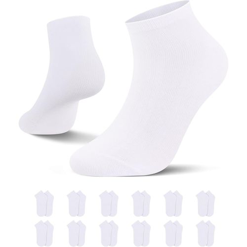 Shiba-12 Paires De Chaussettes De Baskets Pour Hommes/Femmes Couleur Unie Footlets 92207va[104]