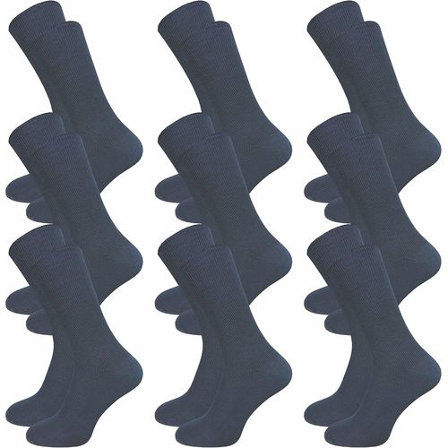 Shiba-Chaussettes Diabétiques Sans Élastique (9 Paires) | Homme & Femme | Sans Couture ¿ Ceinture Extra Large | Santé Veineuse ¿ I[3763]