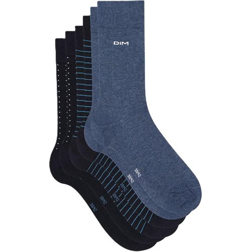Shiba-Chaussettes Homme Coton Style Rayures & Pois X3[134]