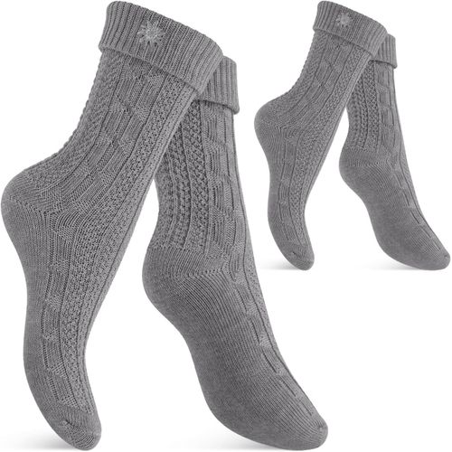 Shiba-Celodoro Lot De 2 Paires De Chaussettes Pour Homme Et Femme Avec Pointes En Blanc[2398]
