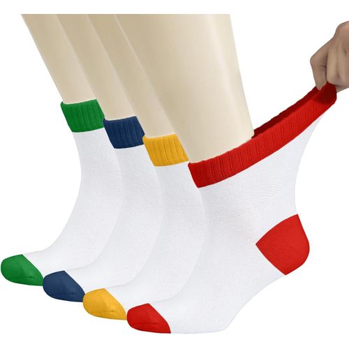 Shiba-Lot De 4 Paires De Chaussettes En Coton Doux Pour Homme Diabétique Fabriquées En Turquie[4470]