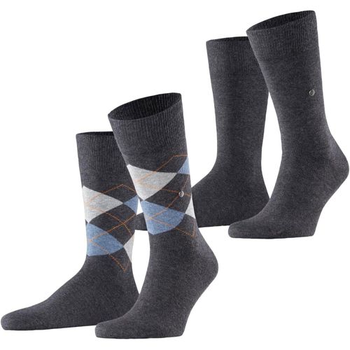 Shiba-Homme Everyday Mix 2-Pack Chaussettes Respirantes Coton Renforcées Résistantes Douces Mix Unies Motif Fantaisie Argyle Pour [731]