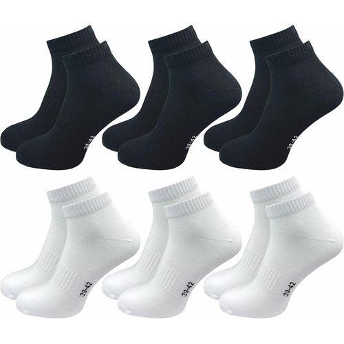 Shiba-Chaussettes Courtes Pour Homme Et Femme (6 Paires) | Chaussettes Quarter Sans Couture | Maintien Sûr Grâce Au Bord Côtelé | [1044]
