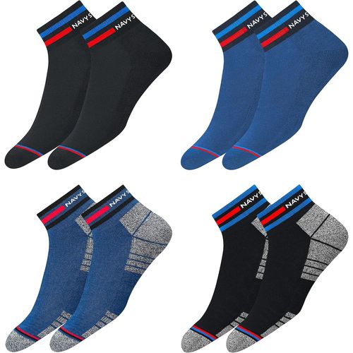 Shiba-Originales Chaussettes Sport Homme Femme Coton Coussin - Lot De 4 Paires Socquettes Courtes Quart Basses Unisexe, Combo Asso[1373]