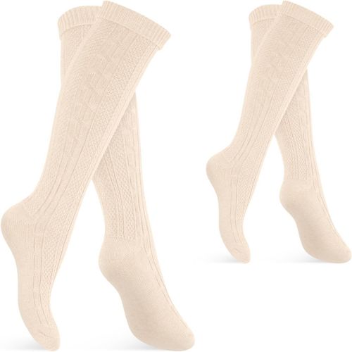 Shiba-Celodoro Lot De 2 Paires De Chaussettes Folkloriques Pour Homme Et Femme Avec Revers Pour Fête De La Bière[1768]