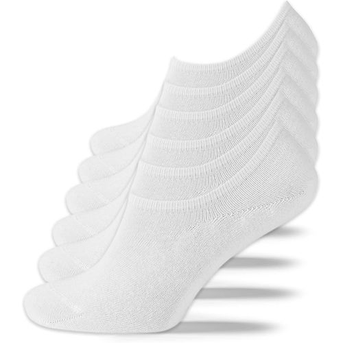 Shiba-No Show Lot De 6 Paires De Chaussettes Invisibles En Coton Biologique Pour Homme Et Femme Noir Et Blanc 35-38 39-42 43-46 47[1413]