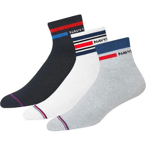 Shiba-Chaussettes De Sport Homme (Lot De 3 Paires) Quarts De Chaussettes Classiques Courtes En Coussin Épais Coton Homme Femme Uni[3529]