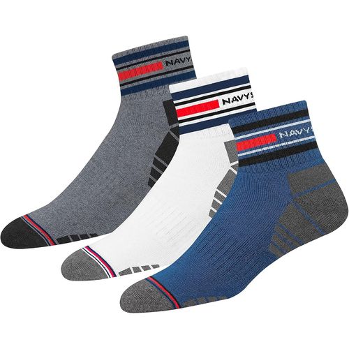 Shiba-Chaussettes De Sport Homme (Lot De 3 Paires) Quarts De Chaussettes Classiques Courtes En Coussin Épais Coton Homme Femme Uni[3525]