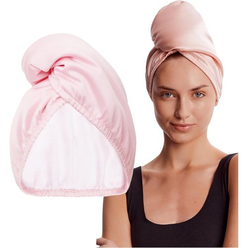 SHIBA-Serviette cheveux en éponge microfibres super absorbante conçue pour les boucles Taille universelle adaptée à toutes les lon[4