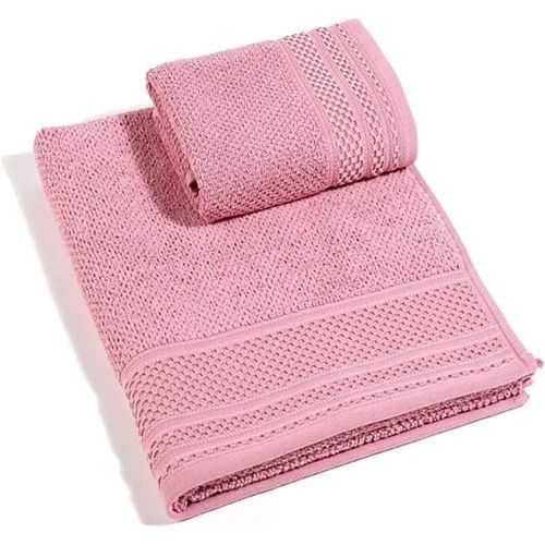 SHIBA-Serviette avec invité en Coton Gim Corail - 64417[4116]