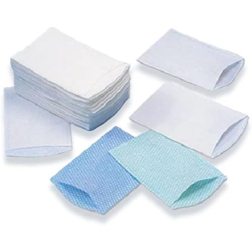 SHIBA-50 x Gant de Toilette jetable en Non-tissé Molletoné Épais Blanc - 23 x 15 cm - 80 g/m²[4952]