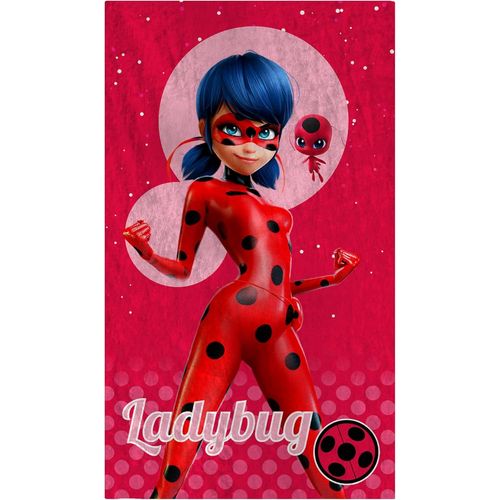 Shiba-Miraculous Ladybug Supergirl Drap De Plage | 100% Coton | Oeko-Tex | 70x120 Cm | Imprimé Fille | Rouge[1426]