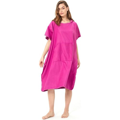 Shiba-Serviette Plage, 110 X 90 Cm, Serviette De Poncho Adulte, Serviette De Bain Microfibre Avec Capuche Femme Homme, Peignoir De[1