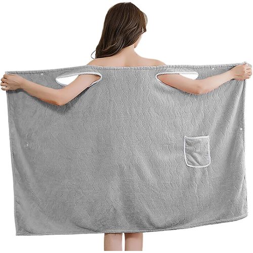 SHIBA-Paréo de sauna pour femme - Portable - Doux et absorbant - Réglable - En microfibre - Pour spa, douche, piscine, salle de ba[5