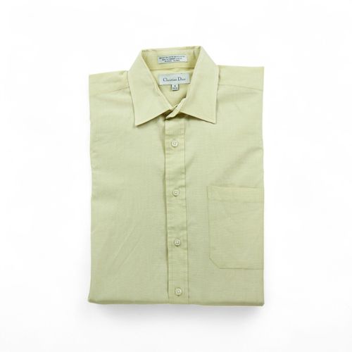 Reconditionné - Chemise Christian Dior Homme Uni - Taille L - Homme - Jaune