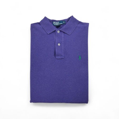 Reconditionné - Polo Manches Longues Homme Violet - Taille M - Homme - Violet