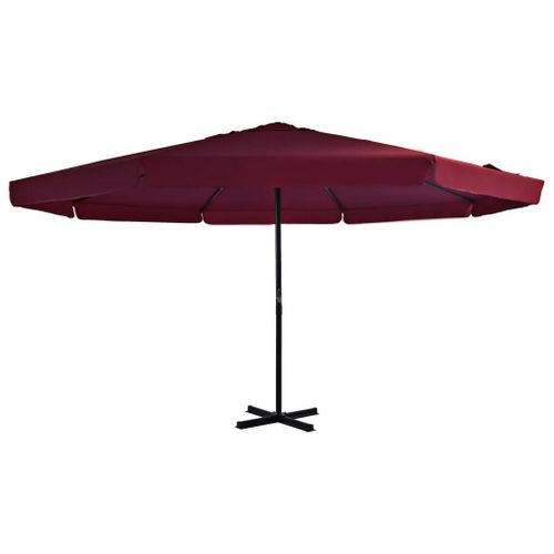 Prolenta Premium - Parasol D'extérieur Avec Mât En Aluminium 500 Cm Rouge Bordeaux