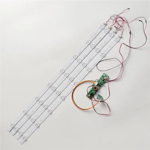 Lampes de rétroéclairage LED, 630mm x 17mm, 8 led, avec onduleur, pour panneau de moniteur TV 32 pouces et panneau d'affichage
