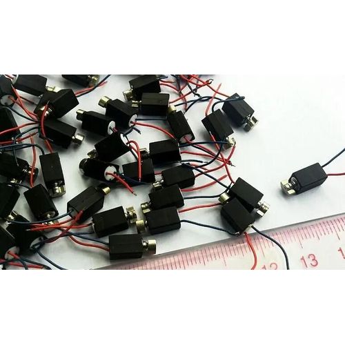 Moteur de vibrateur 4mm x 8mm, 50 pièces/lot, téléavertisseur vibrant avec fil et couvercle, micro moteur