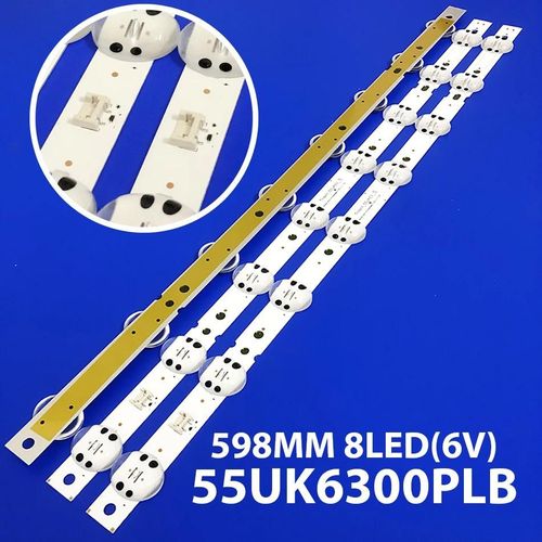 LED pour 55UK6300 55UK6200 55UK6200PSA 55uk631c 55um6910puc 55um7100 55uk6350 55uk6360 55UM7100PSA 55UM7100PSB 55UM6910 55UM6950 1KIT 3PCS