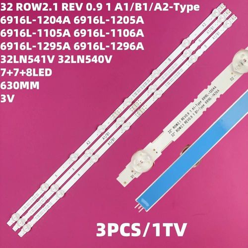 Rétro-éclairage LED pour téléviseur 32 pouces, 630mm, 32LN5100 32LN520B 6916L-1106A 6916L-1105A 6916L-1204A 32ln570V 32LN545B 32LN5180 6916L 1295A 6 PCS For 2 TV