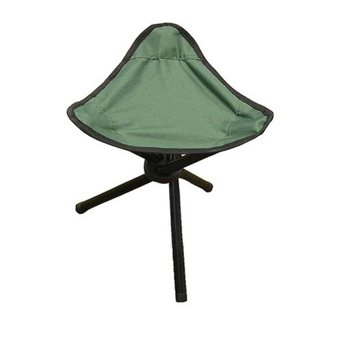 Tabouret Trépied Léger Et Portable Pour Le Camping, Les Festivals Et Les Activités De Plein Air ¿ Siège Pliable Vert