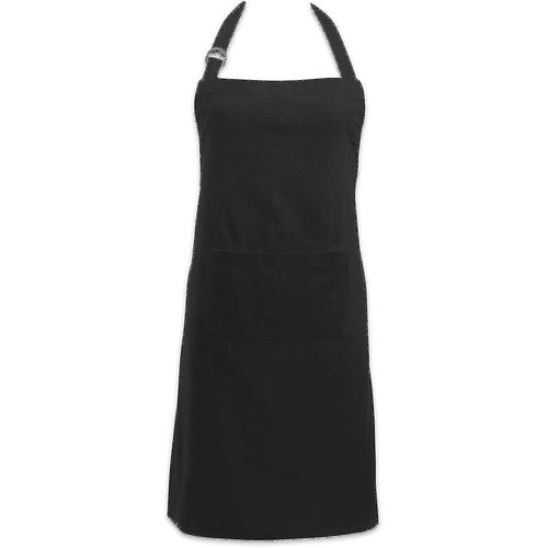 Tablier de chef noir basique de tous les jours - Durable, taille unique, grande poche, cadeau idéal pour les passionnés de cuisine