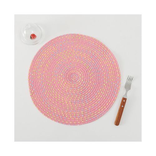 Set de table rose style nordique 30 cm - Fil de coton résistant à la chaleur pour table à manger, résistant aux rayures et lavable