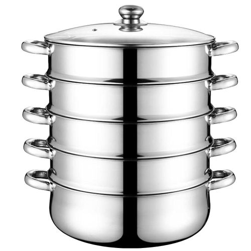 Marmite vapeur en acier inoxydable de qualité supérieure pour la cuisson - Durable, compacte, idéale pour les soupes et les légumes - Taille 27,3 cm