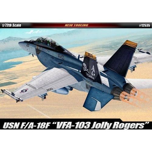 Boeing F / A-18f Vfa-103 Jolly Rogers & Bullet - New Tooling & Bullet - Pièces Multicolores, Pas De Peinture Nécessaire & Bullet-Academy