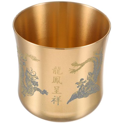 Tasse À Thé Élégante En Cuivre Vintage ¿ Tasse À Eau Multifonctionnelle Bouddha Pour La Maison, Les Bars Et Les Occasions Spéciales