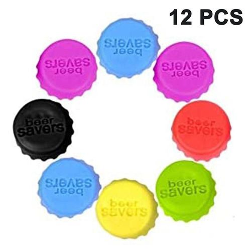 Capsules De Bière Colorées En Silicone ¿ Sans Bpa, Réutilisables, Paquet De 12/24, Pour Conserver La Fraîcheur Et Le Goût Des Boissons
