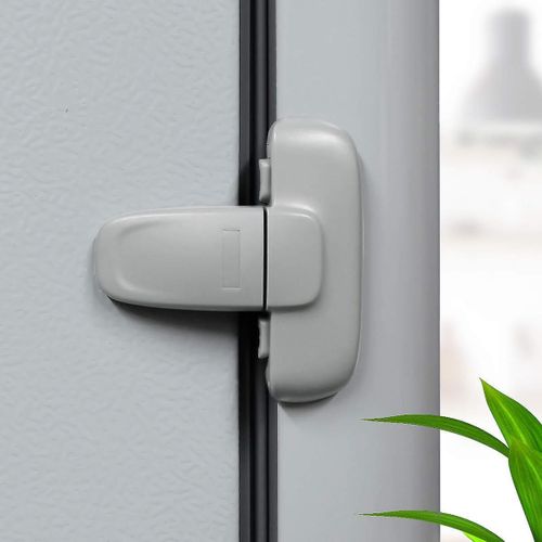 Serrure de réfrigérateur sécurisée pour enfants - Installation facile, utilisation à une main, design élégant, compatible avec la plupart des réfrigérateurs, 2 options de couleur