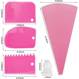 Lot De 21 Poches À Douille Réutilisables En Silicone Et Embouts En Acier Inoxydable Pour La Décoration De Gâteaux - Faciles À Utiliser Et À Nettoyer